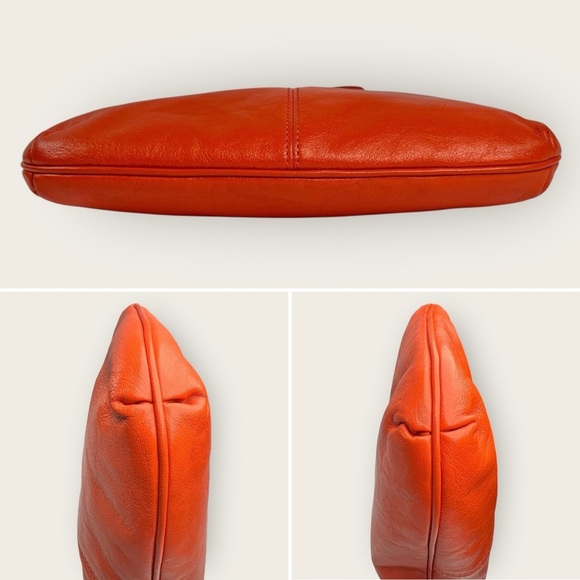 Coach Large Orange Ashley Leather Wristlet - Picture 7 of 10